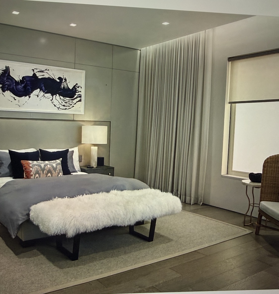 Custom drapery and roller shade project
